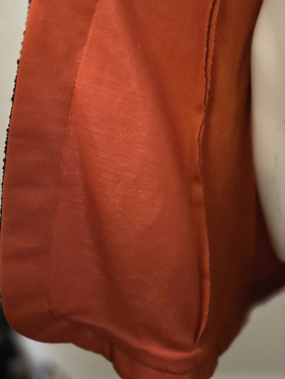 Vtg Alfred Werber 1960S MOD Red Wrap Coat Foxy Red & Black Faux Shearling S/M - Picture 16 of 16